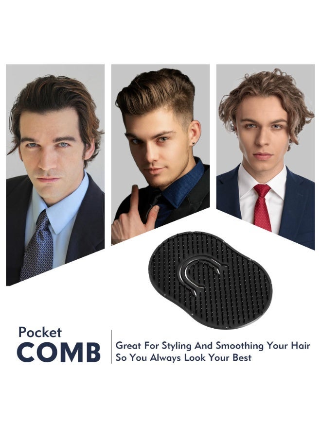 مجموعة من 8 أمشاط جيبية للرجال، مشط يدوي ناعم محمول، مشط لغسل الشعر وتصفيف اللحية - Image 3